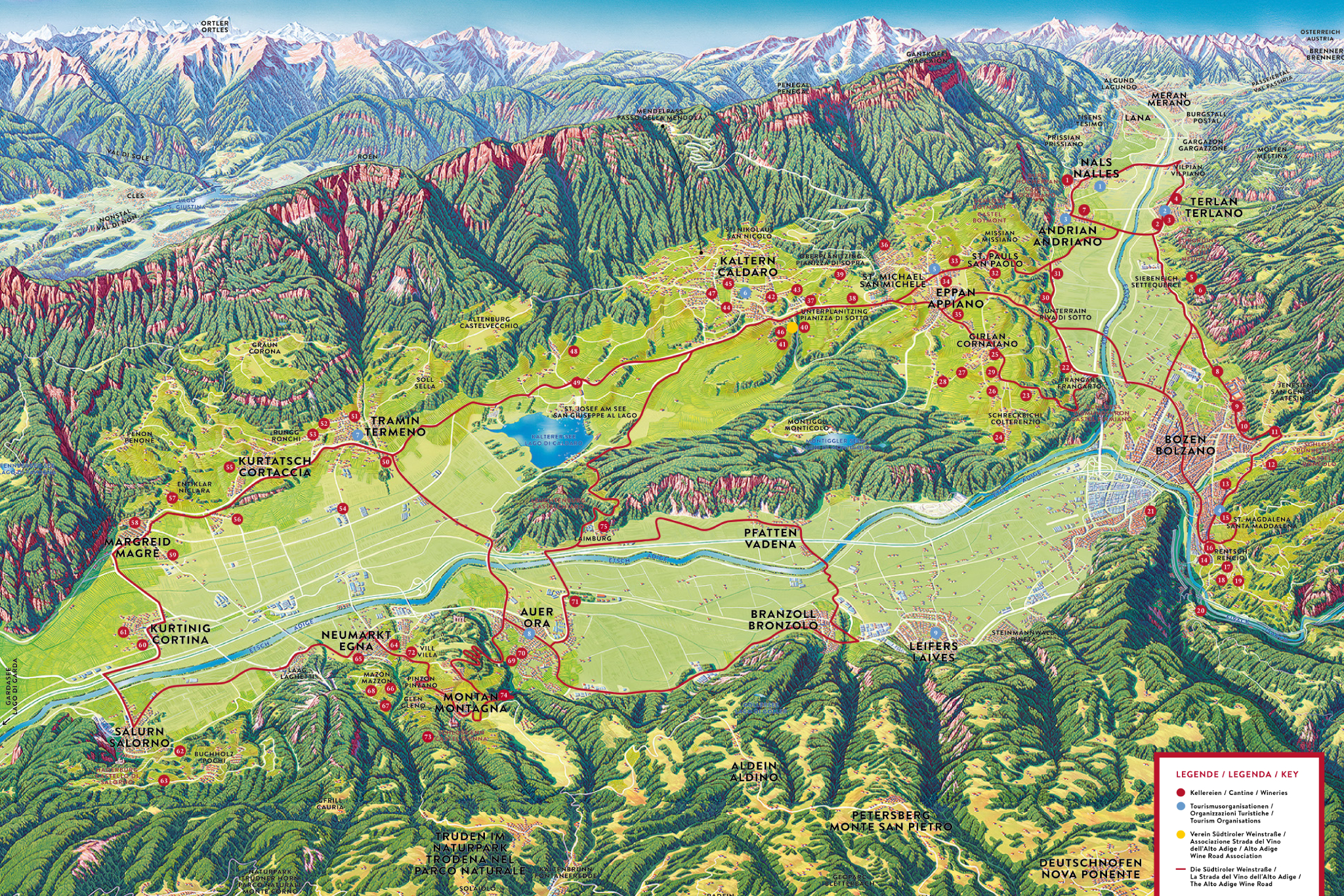 Panoramakarte Unterland