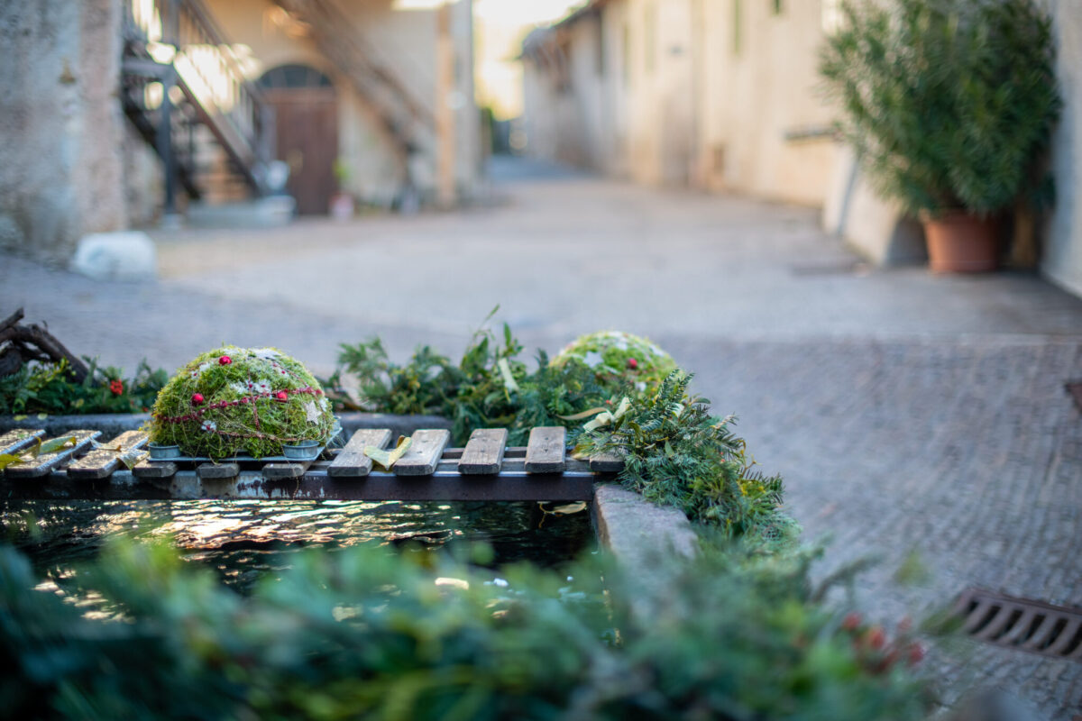 Brunnen, Weihnachtsdekoration